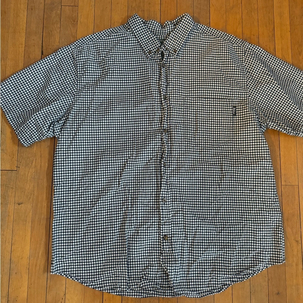 Woolrich Men's blue and White Plaid Shirt
